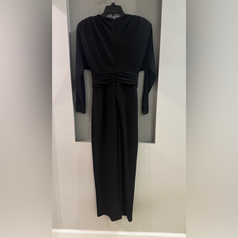 CALVIN KLEIN Ruched Jersey-Knit Gown Size 4 - Picture 4 of 7